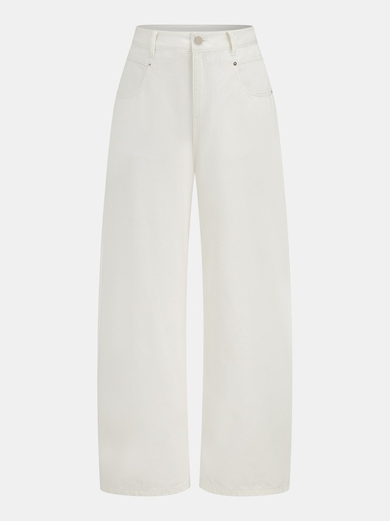 Commense Denim - Commense Mid Waist Wide Leg Denim Pants